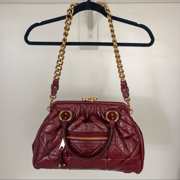 Marc Jacobs Stam leather bag in bordeaux NWT - Picture 2 of 14